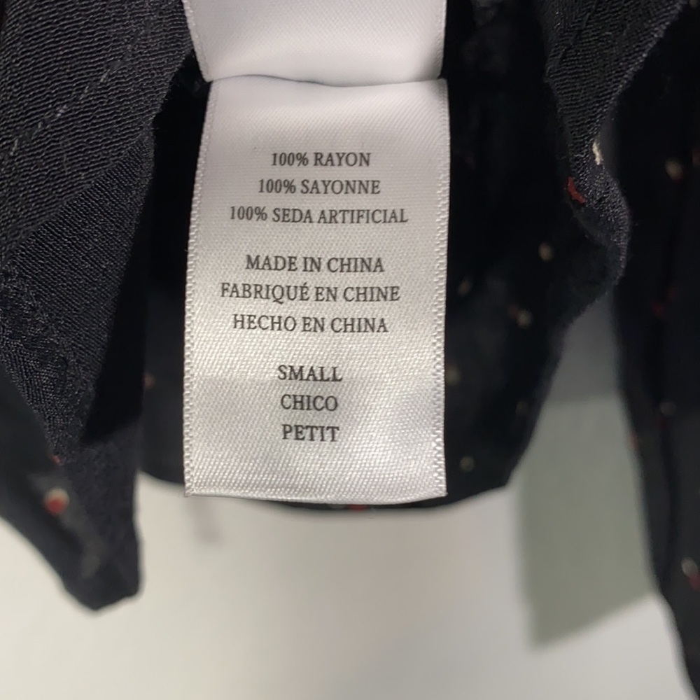 Rails Beaux Blouse In Black Offset Dot Size Small - image 8